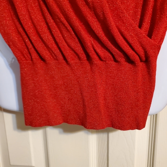 Liz Claiborne Red Wrap Sweater - Picture 3 of 10